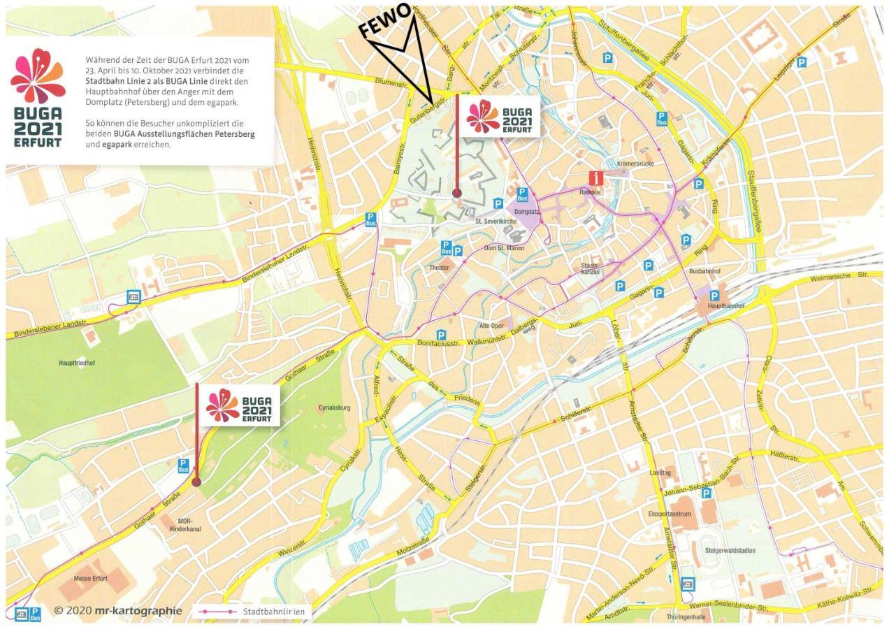 Wohnung Mit Blick Auf Die Zitadelle Petersberg - 3 Zimmer 埃尔福特 外观 照片